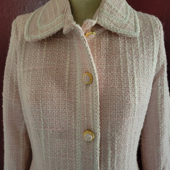 Novala Takemoto/Baby the Stars Shine Bright - Pink White Tweed Coat - Picture 2 of 5